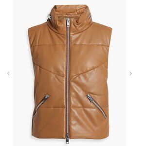 WALTER BAKER Landon Quilted Lamb Leather Puffer Vest Small New